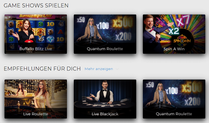 Live Auswahl Swiss Casinos